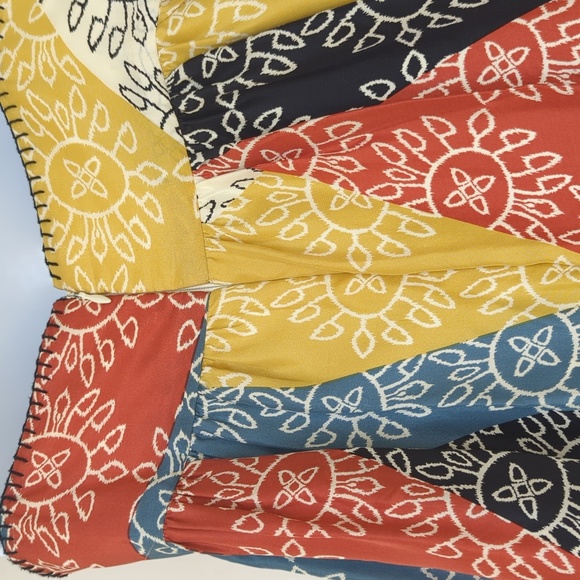 BCBGMaxAzria | 100% SILK Patchwork Babydoll Dress - Picture 10 of 14